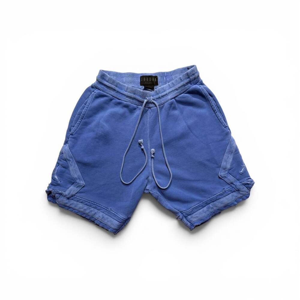 Jordan Brand Washed Diamond Fleece Shorts in Blue